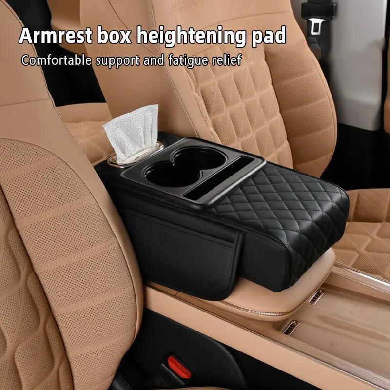 Car armrest storage bag, multi-functional 4-in-1 mat
