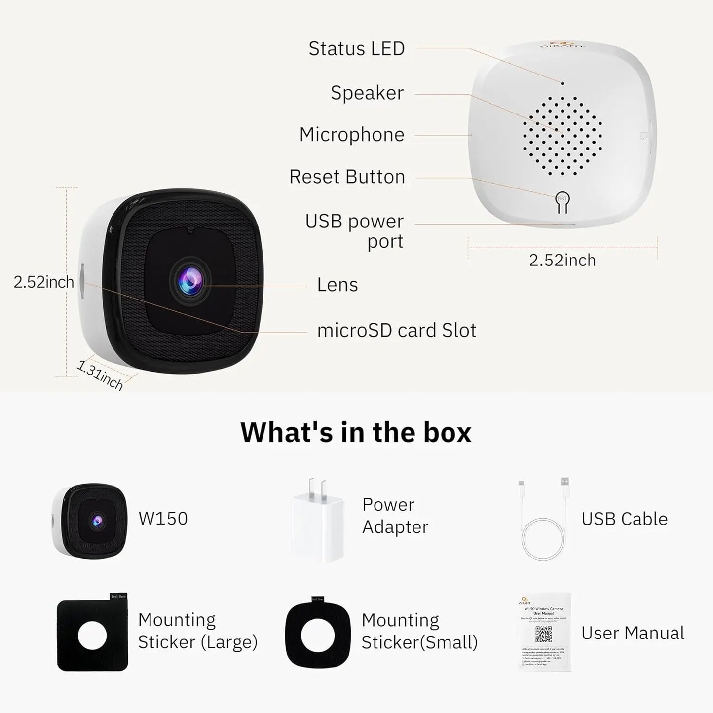 3MP 2K Window Camera