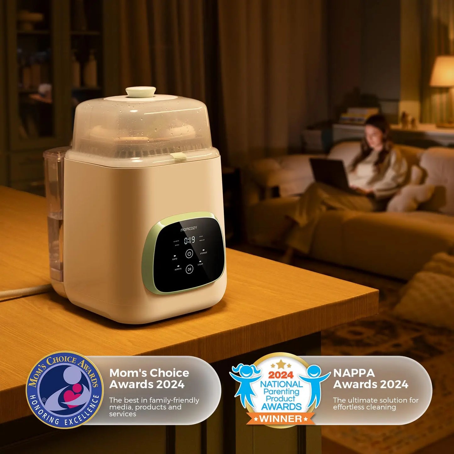 Momcozy KleanPal Pro Baby Bottle Washer, Sterilizer & Dryer - All-in-One Cleaning Machine for Bottles