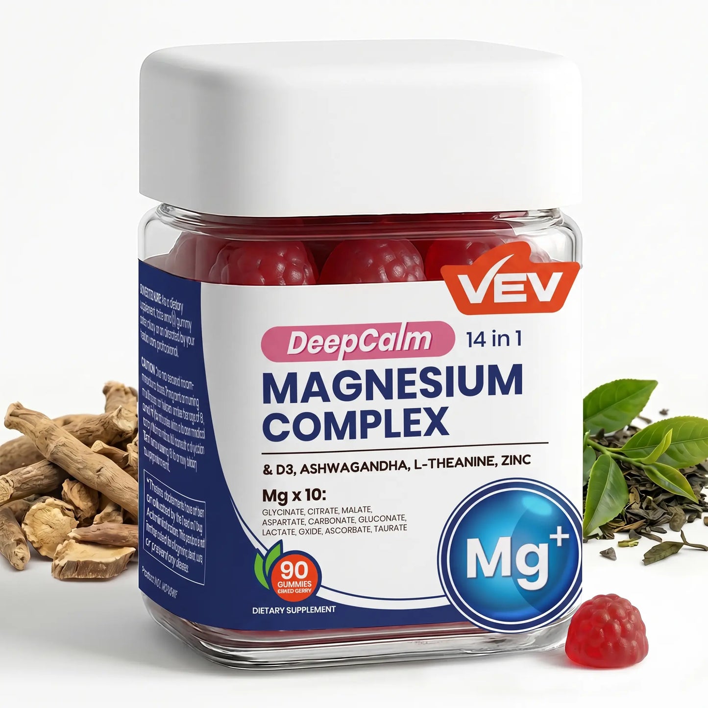 VEV DeepCalm 14-in-1 Magnesium Complex Gummies