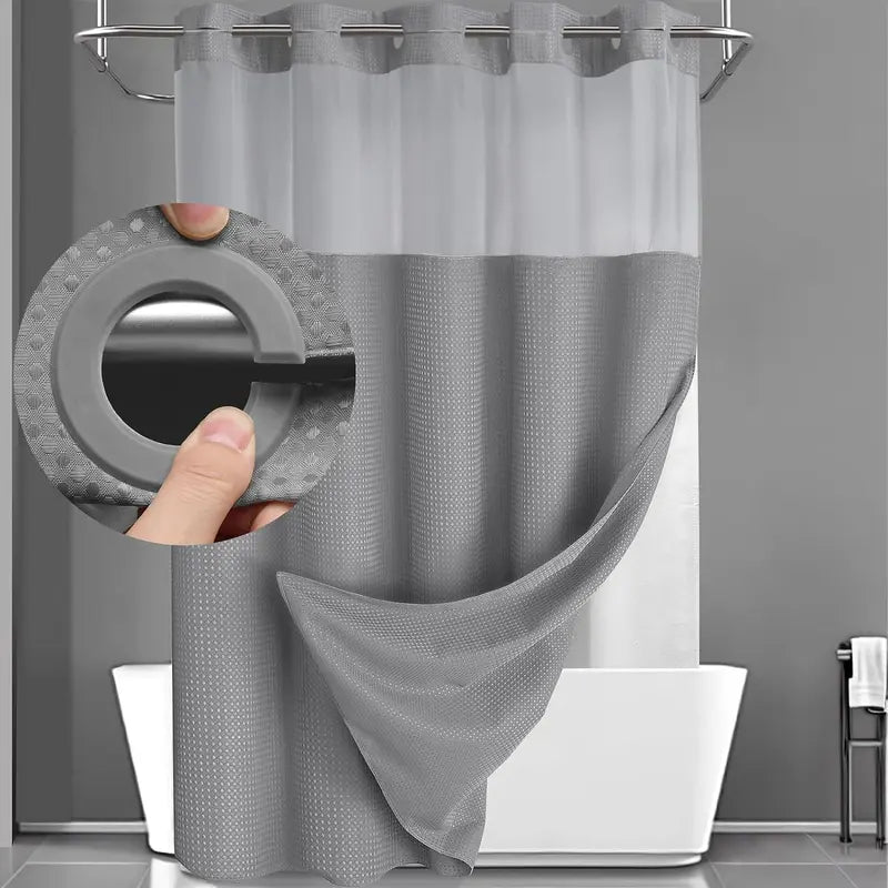Upgrade to a 5-Star Hotel Bath in Seconds—No Hooks Required - 71" W x 74" H