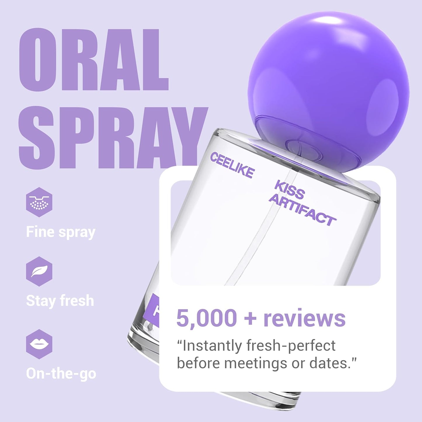 3-Second Fresh Breath. 24-Hour Probiotic Protection. Alcohol-Free.
