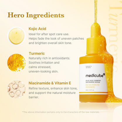 Fades Dark Spots. Flawless Glow. Powered by Kojic Acid & Turmeric.
