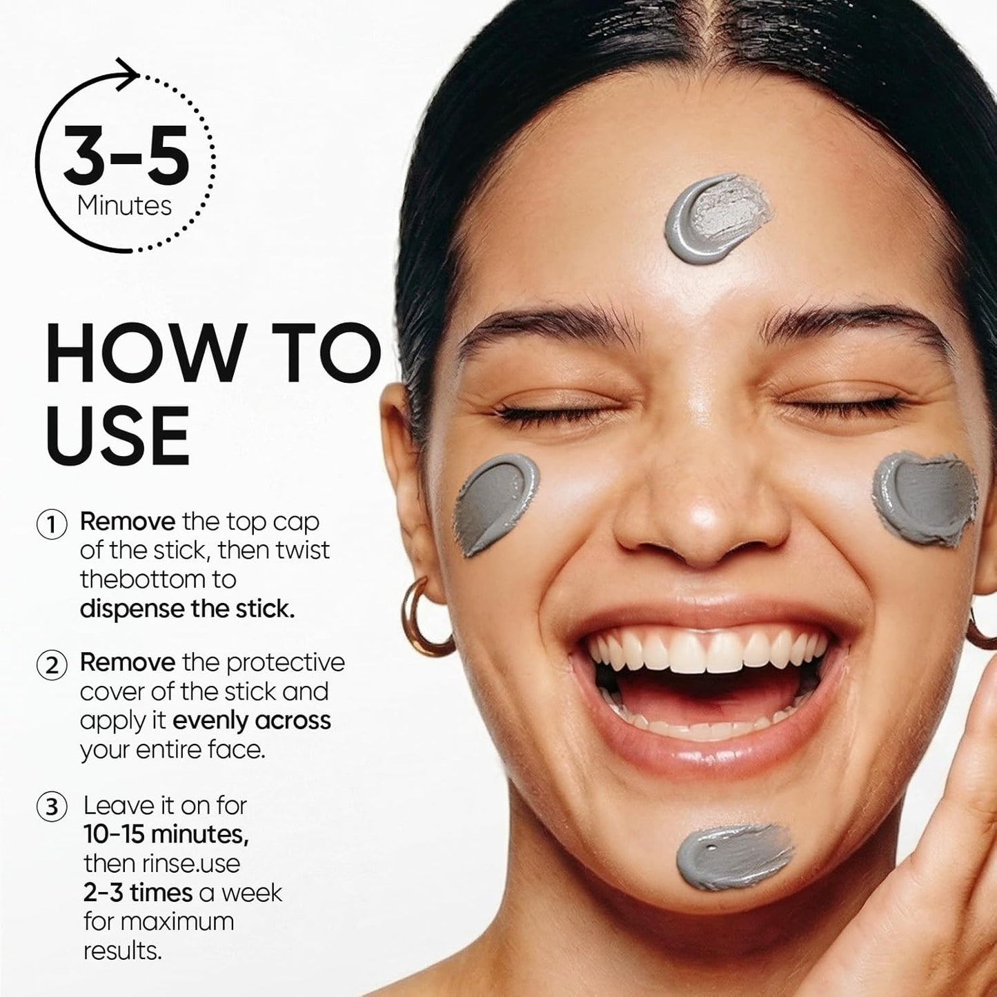 Erase Blackheads. Shrink Pores. Zero Mess. The 60-Second Clay Stick.