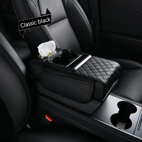 Car armrest storage bag, multi-functional 4-in-1 mat