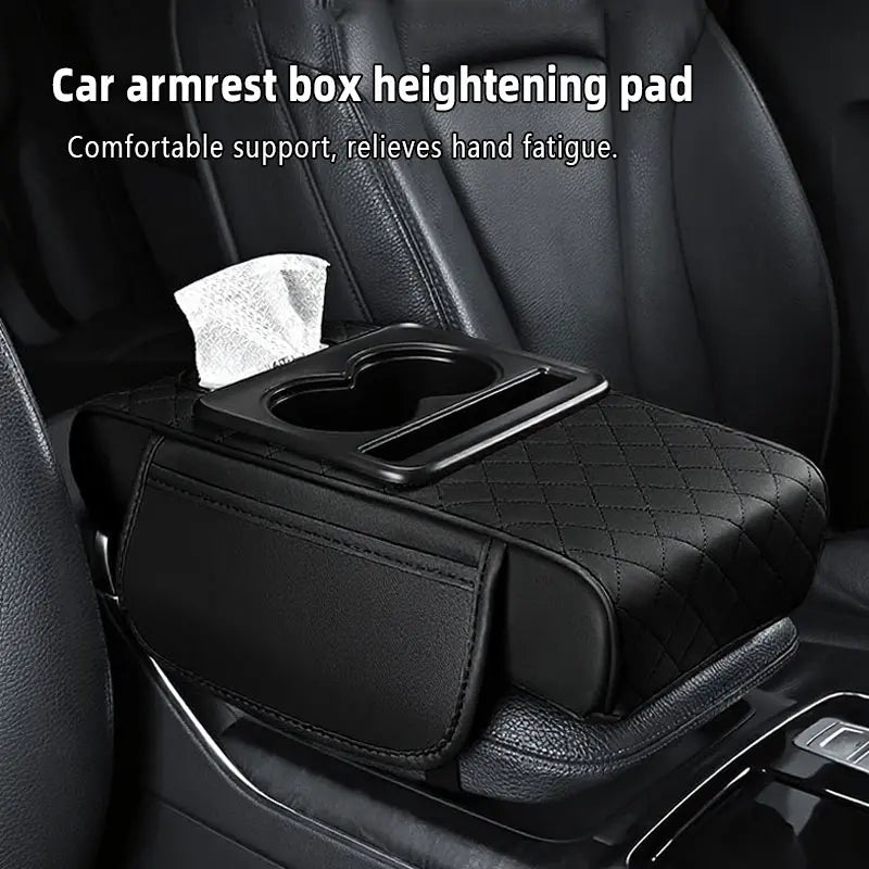 Car armrest storage bag, multi-functional 4-in-1 mat