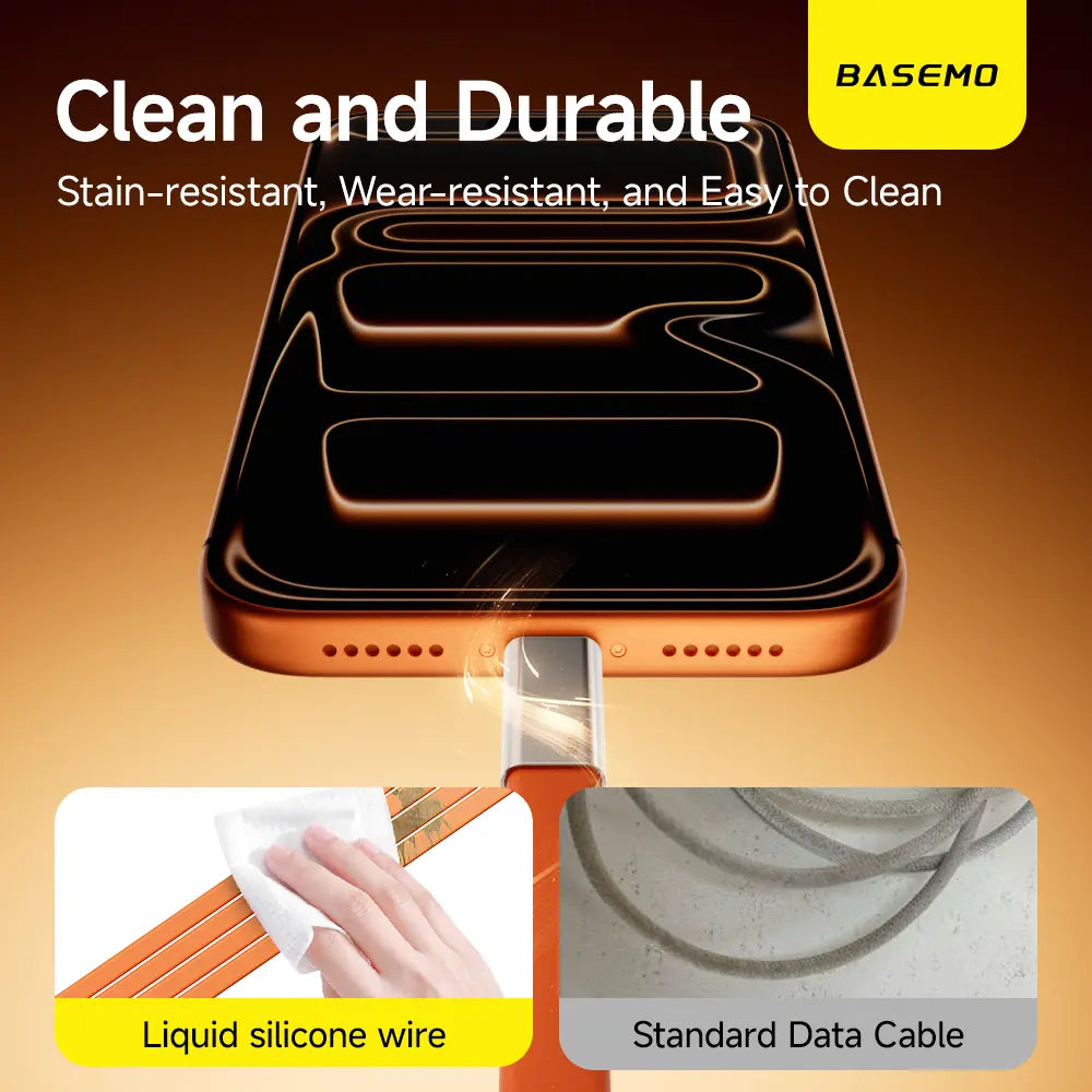 Basemo 240W SuperCharge 360° Rotating Invisible Stand Detachable 2-in-1 Charging Cable