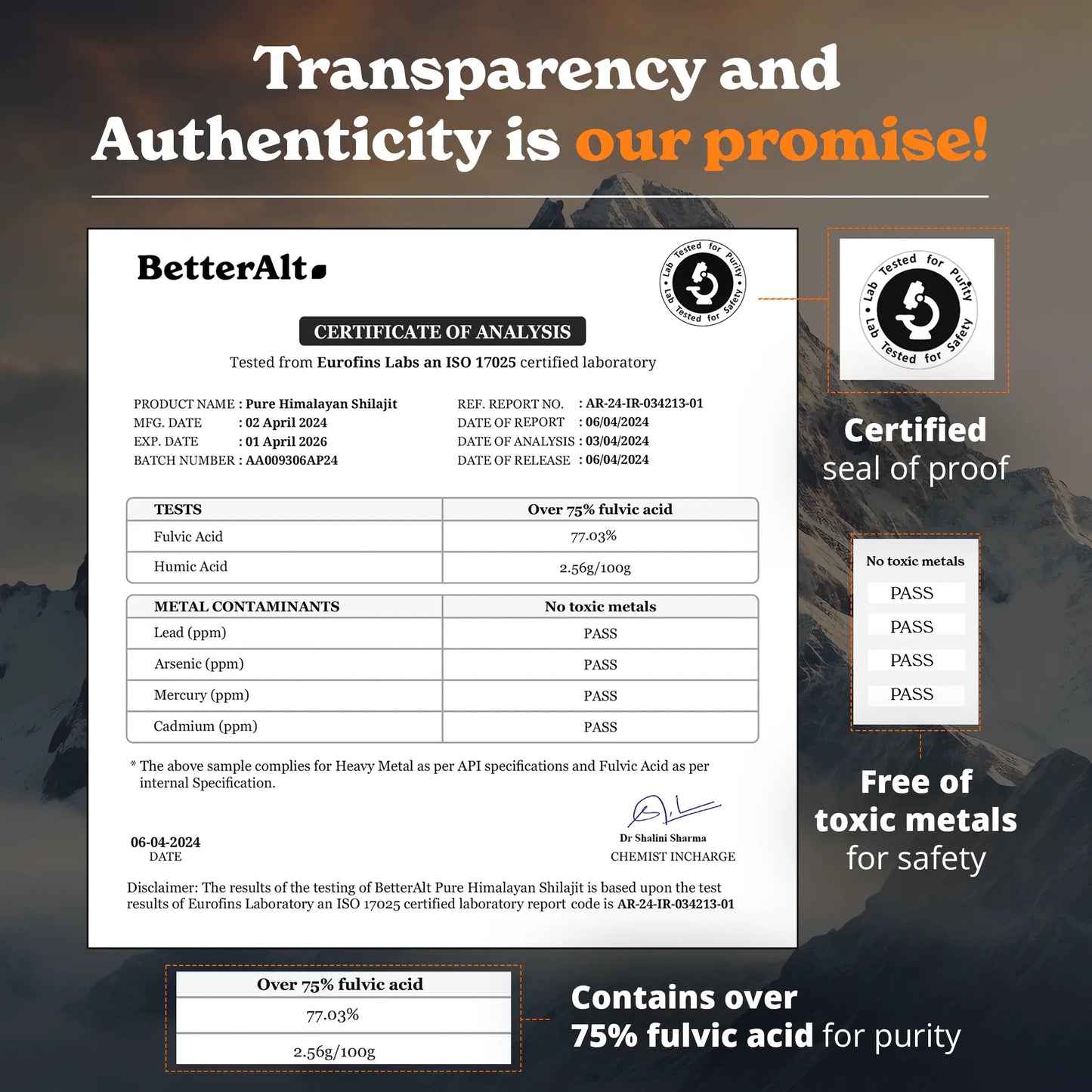 BetterAlt Pure Himalayan Shilajit Resin