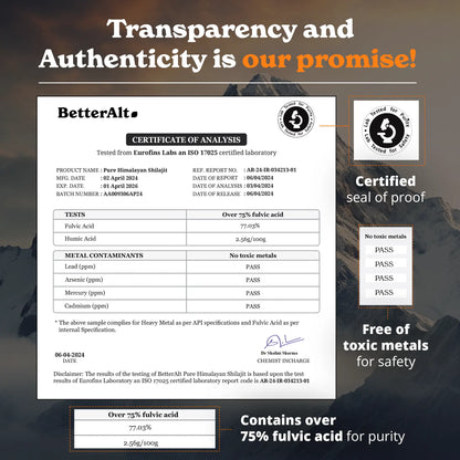 BetterAlt Pure Himalayan Shilajit Resin
