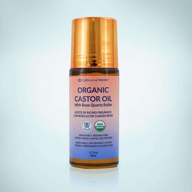 Castor Oil Rose Quartz Roll-On