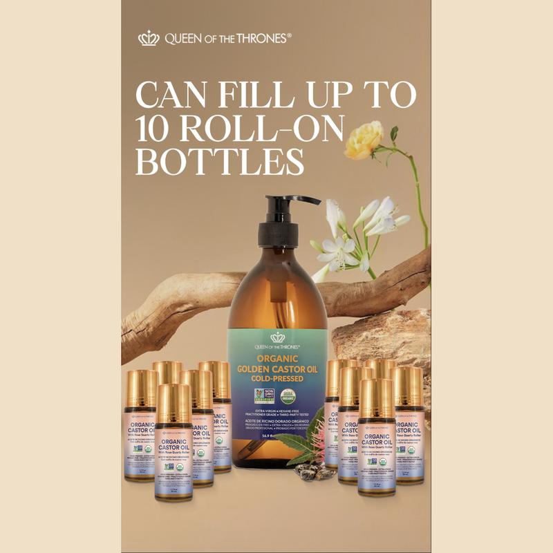 Castor Oil Rose Quartz Roll-On