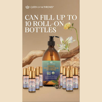 Castor Oil Rose Quartz Roll-On