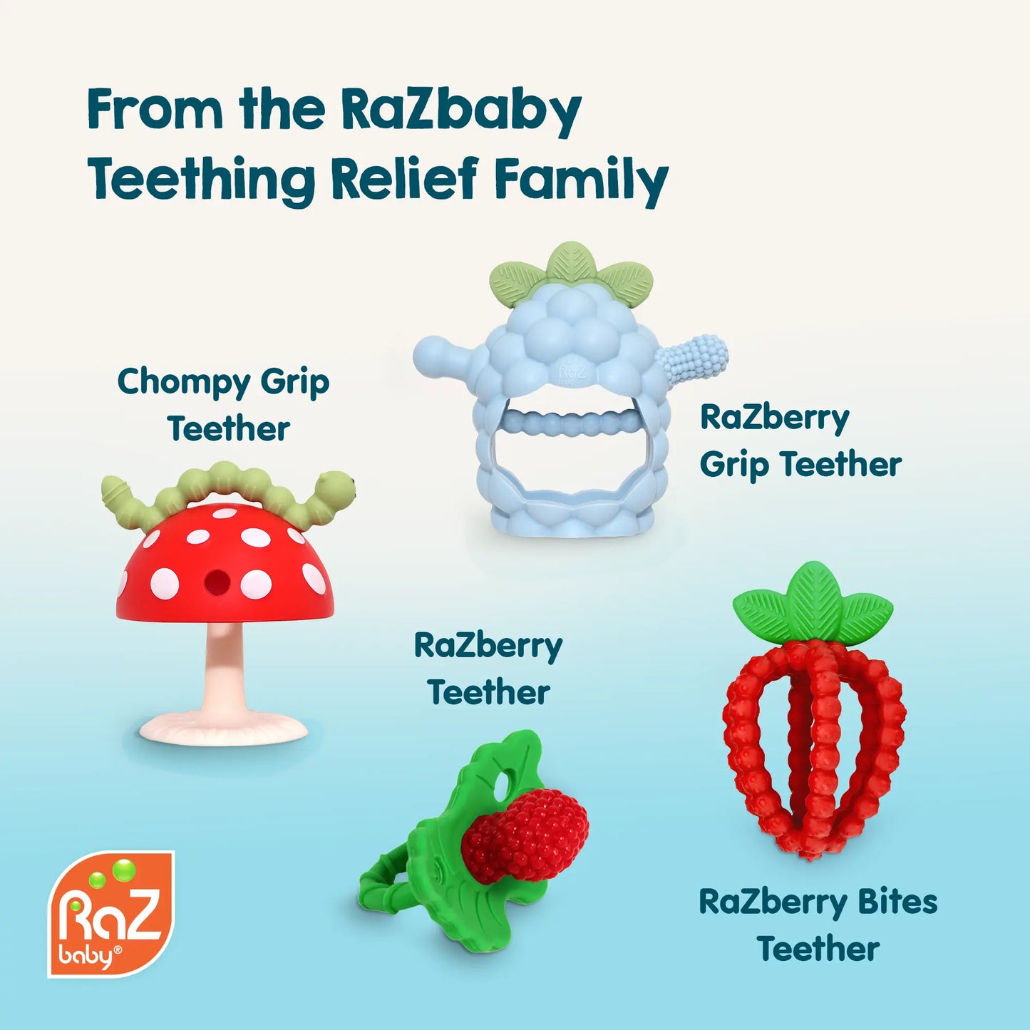 Chompy Mushroom Silicone Teether