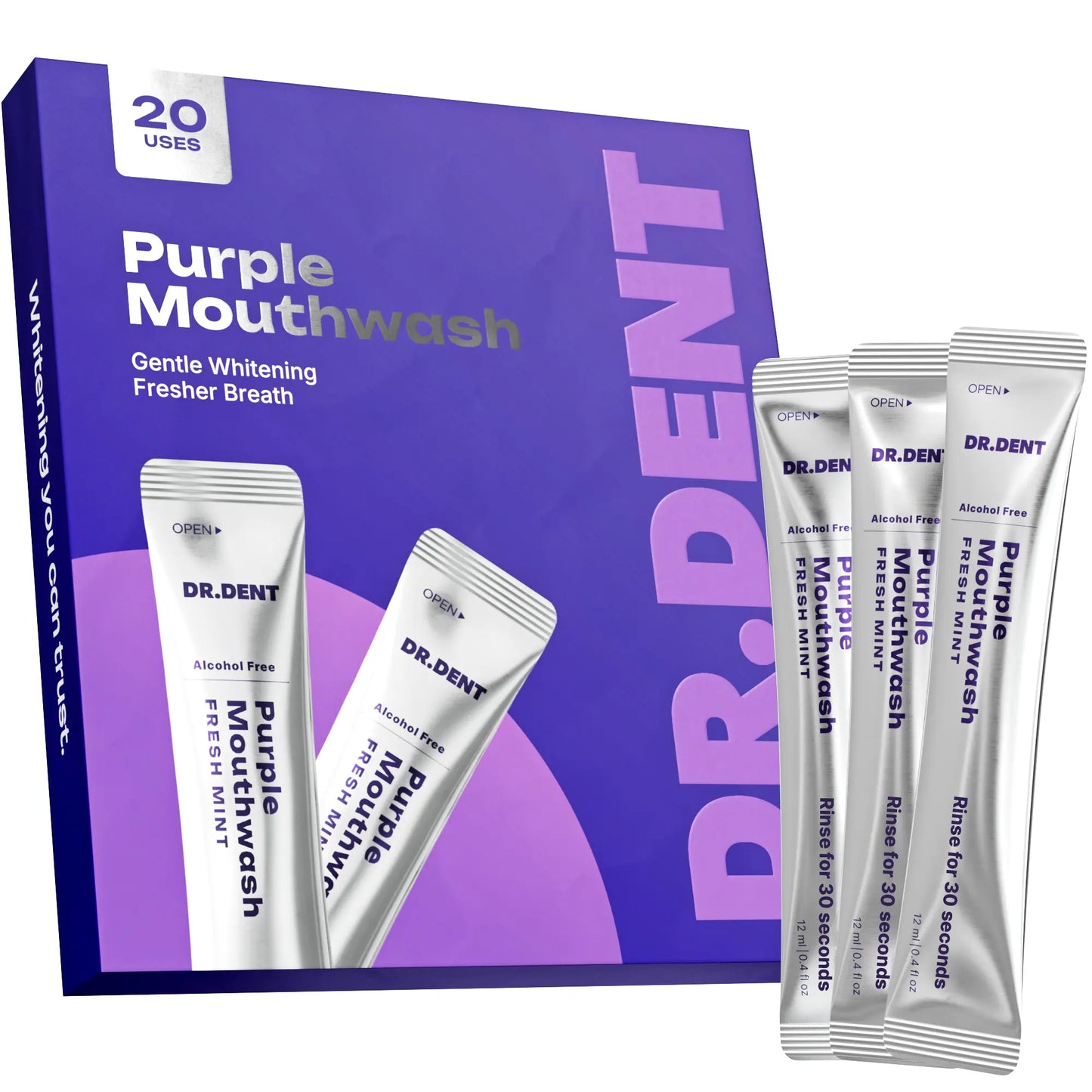DR.DENT Purple Mouthwash Color Correcting Whitening