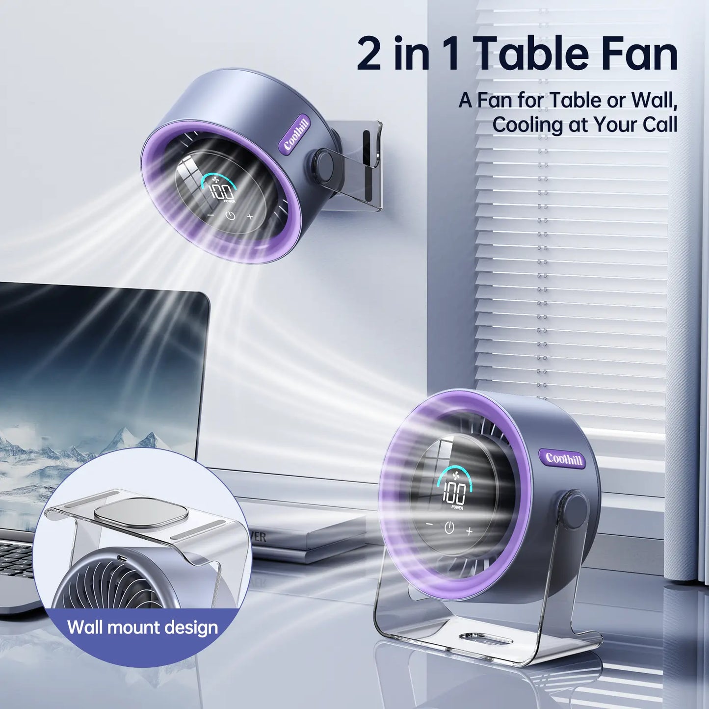 Coolhill Desktop Fan Turbo Table Fan