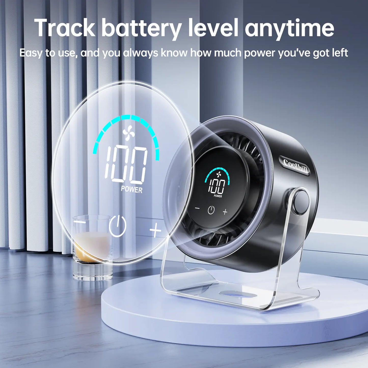 Coolhill Desktop Fan Turbo Table Fan