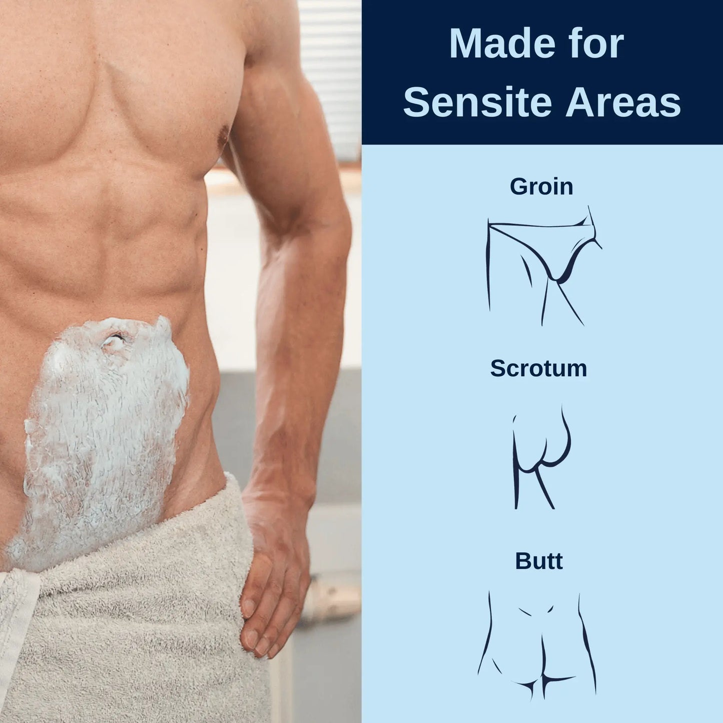 No Hair Crew INTIMATE Hair Removal Cream for Men