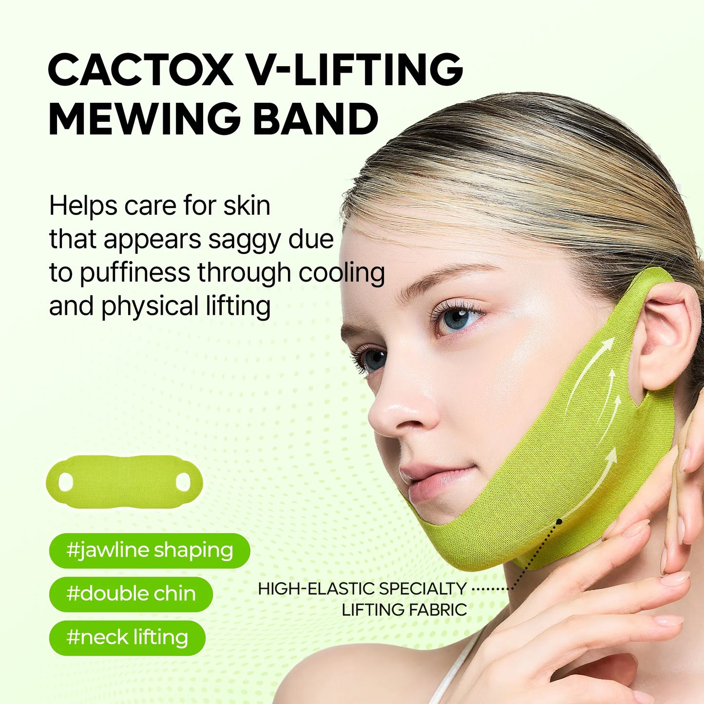 CACTOX V-LIFTING MEWING BAND with Cactus Cooling Reduce Puffiness