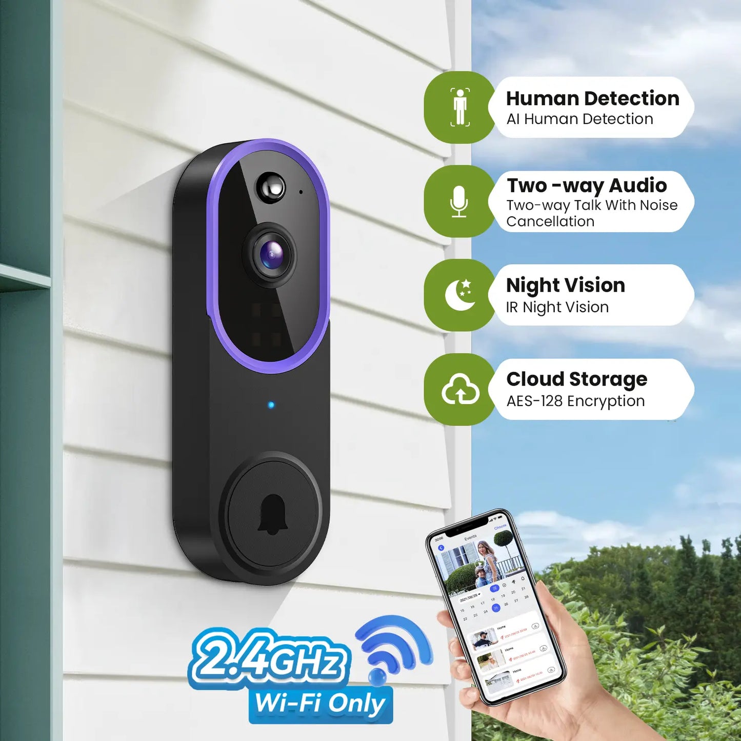 Wireless Video Doorbell Camera