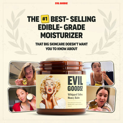 Whipped Beef Tallow & Manuka Honey Organic Nourishing Face Cream Moisturizer Body Lotion Skin Care Lip Balm