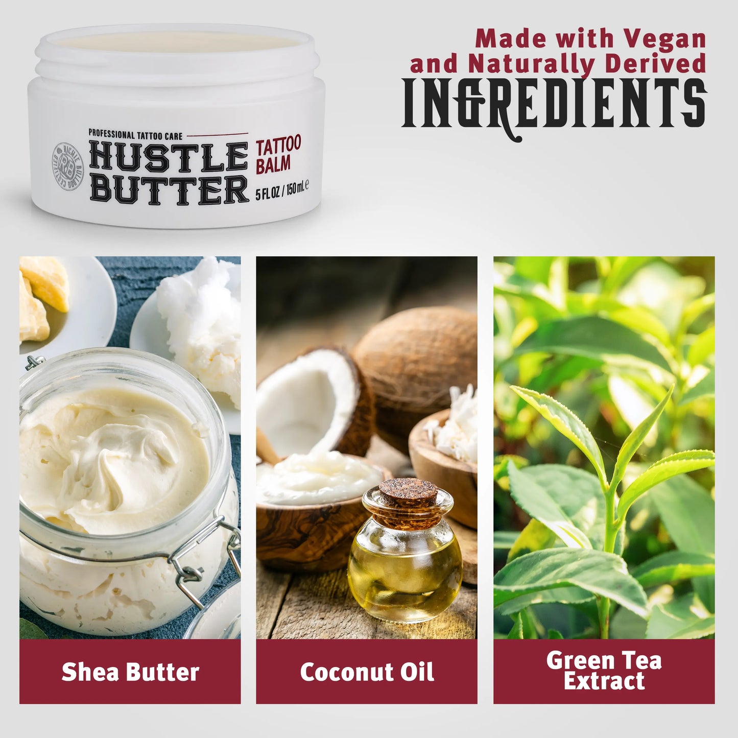 Hustle Butter 5oz Tattoo Balm For New & Older Tattoos