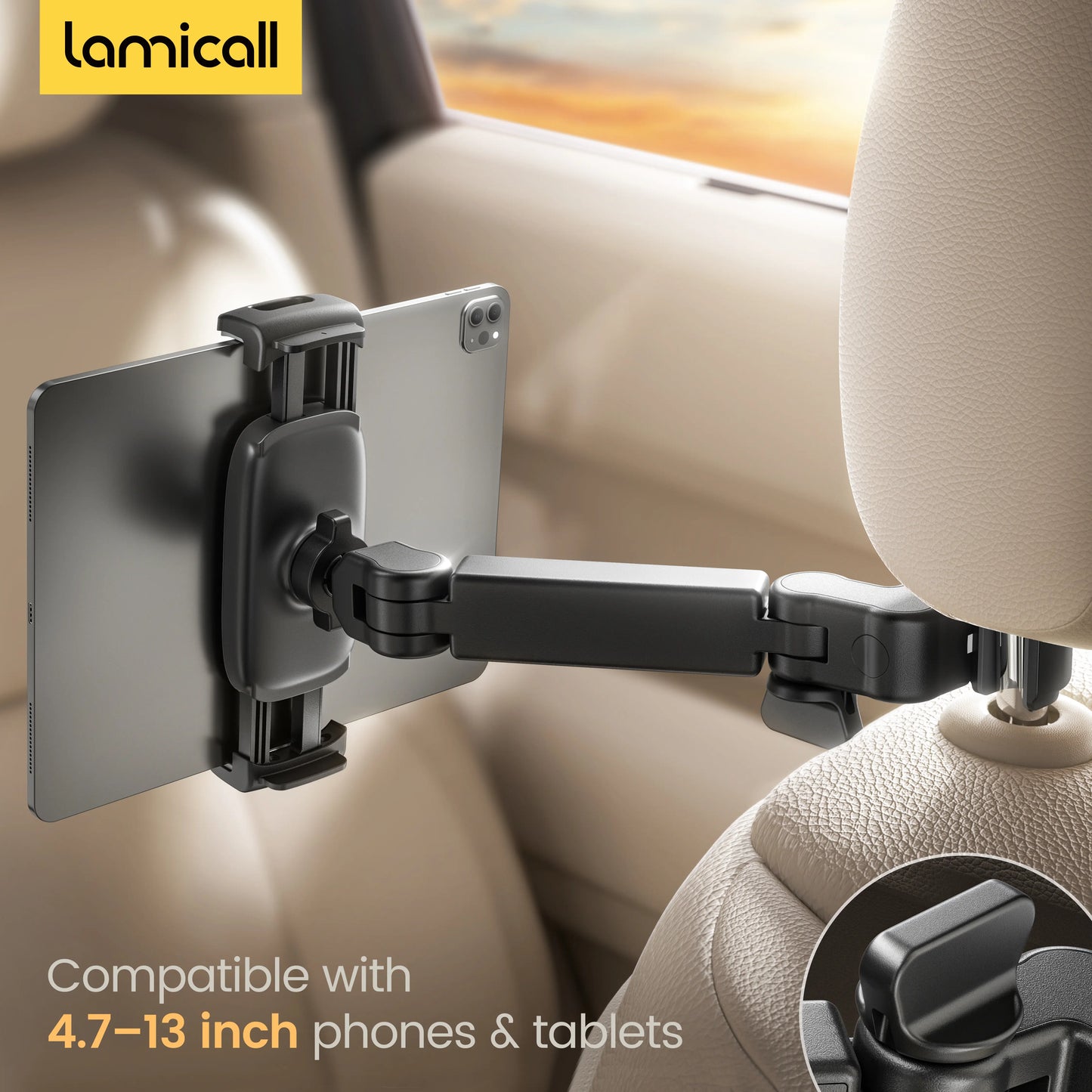 Lamicall Car Headrest Phone and Tablet Holder