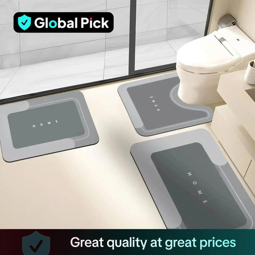 Bathroom Toilet Mat, 1/3pcs Non-slip Bathroom Floor Mat