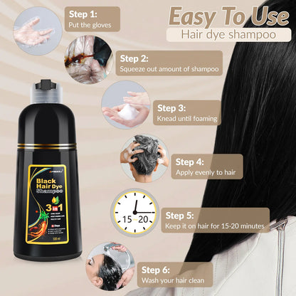 MEIDU 3 in 1 Hair Dye Shampoo