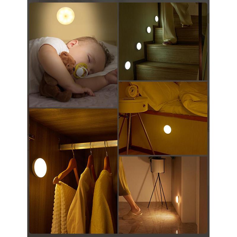 8 LEDs Motion Sensor Night Lights, Christmas Gifts, Auto Under-cabinet Lights