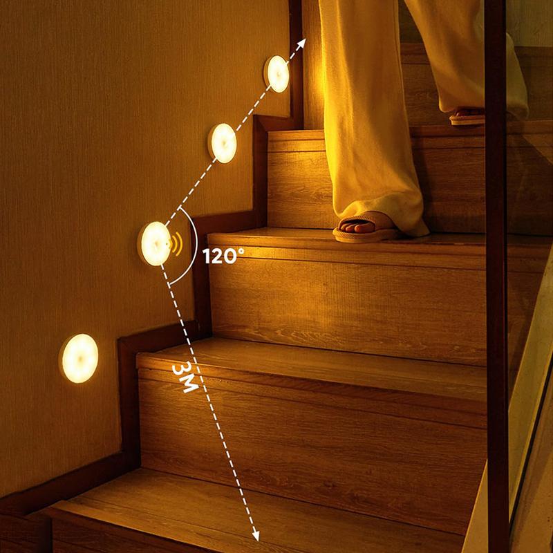 8 LEDs Motion Sensor Night Lights, Christmas Gifts, Auto Under-cabinet Lights
