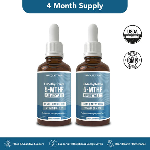L- Methylfolate 15mg + B12 Pro Strength