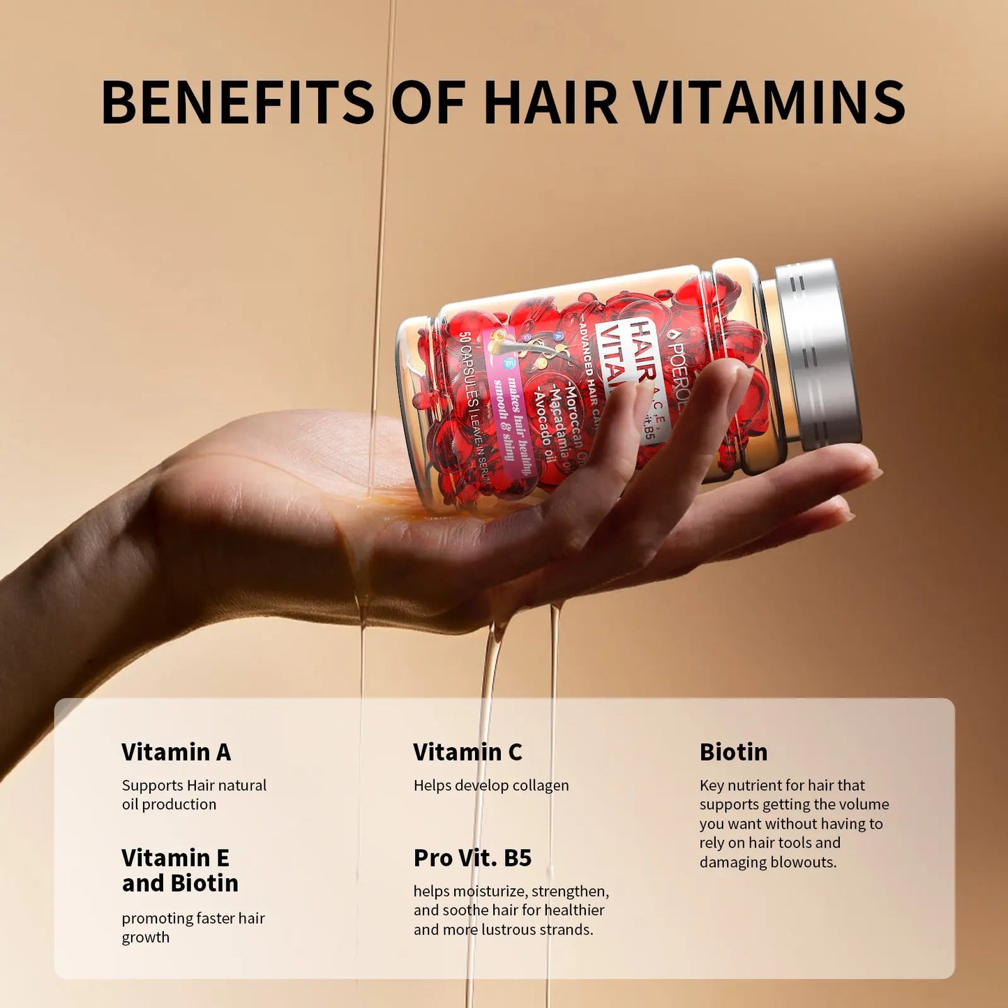 POEROES 50 Capsules Hair Oil