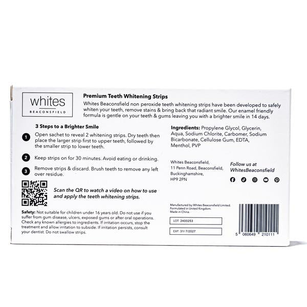 Teeth Whitening Strips, Non Peroxide, Sensitivity Free, Vegan