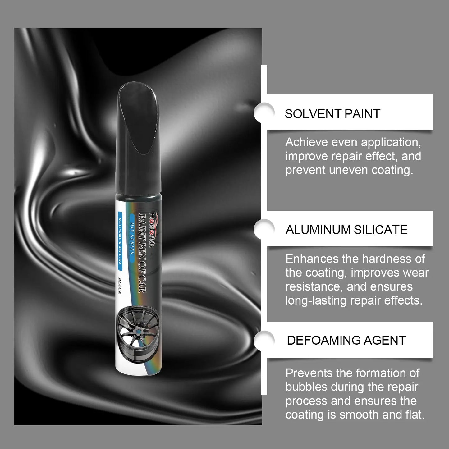 Black Wheel Scratch Repair Pen