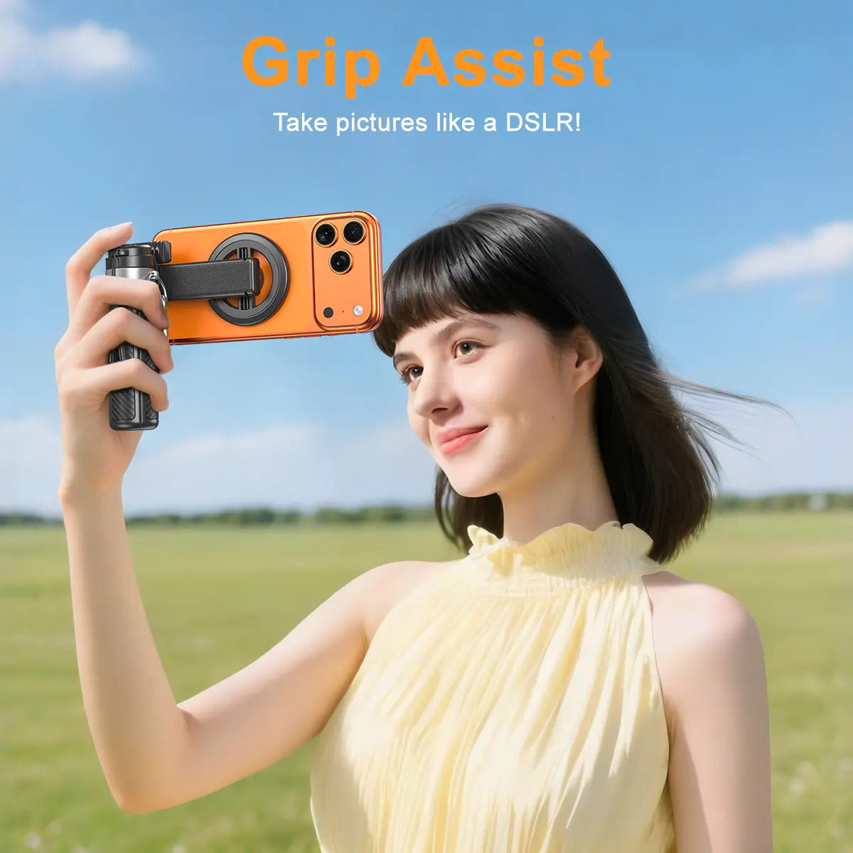 2026 Upgrated 5-in-1 Magnetic Selfie Stick with Remote for Cell Phone 360° Rotation.