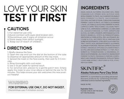 SKINTIFIC Alaska Volcano Pore Clay Stick