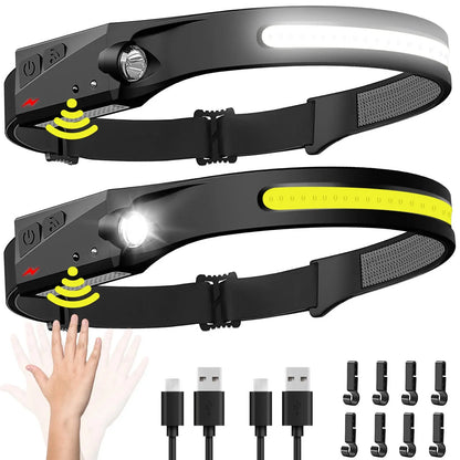 Rechargeable 230° Wide Head Lamp with Motion Sensor