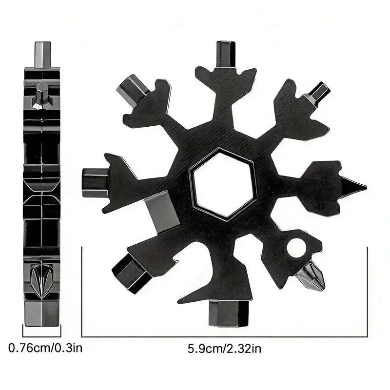 Viral 18-in-1 Snowflake Multi-tool Stainless Steel Portable Wrench