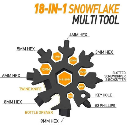 Viral 18-in-1 Snowflake Multi-tool Stainless Steel Portable Wrench