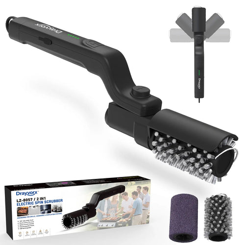 Drayvorx Electric BBQ Grill Brush Cordless and Rechargeable