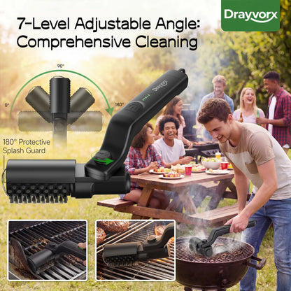 Drayvorx Electric BBQ Grill Brush Cordless and Rechargeable