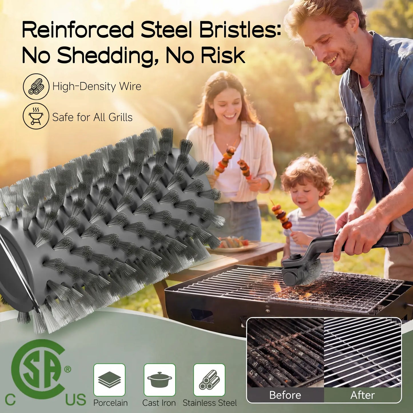 Drayvorx Electric BBQ Grill Brush Cordless and Rechargeable