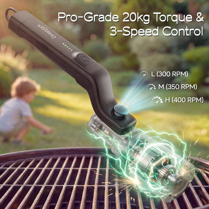 Drayvorx Electric BBQ Grill Brush Cordless and Rechargeable